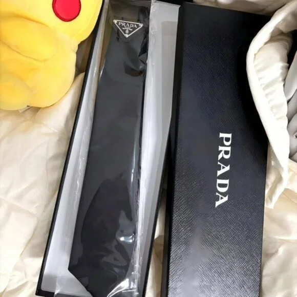 Prada black tie, comes with box, unisex.✨✨ - Picture 2 of 6